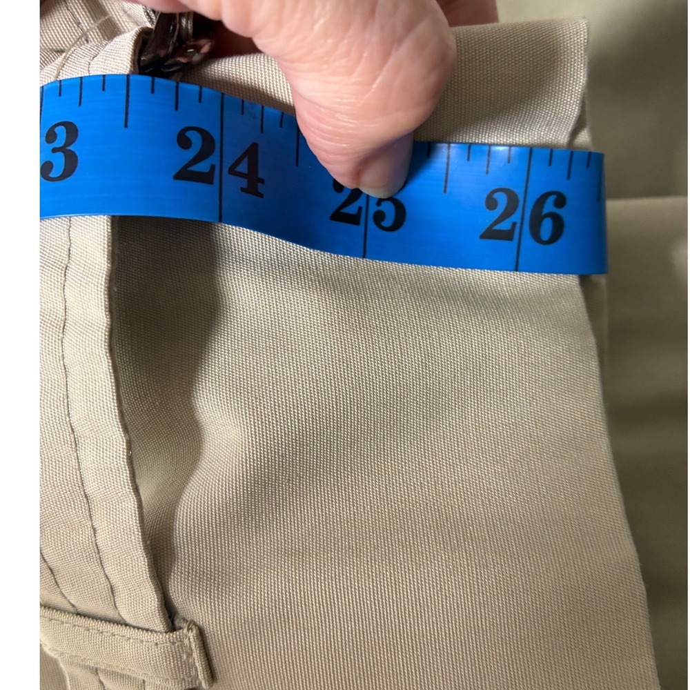 London Fog Double Breasted Trench Coat Tan Cotton Blend Petite 8P - Picture 9 of 9